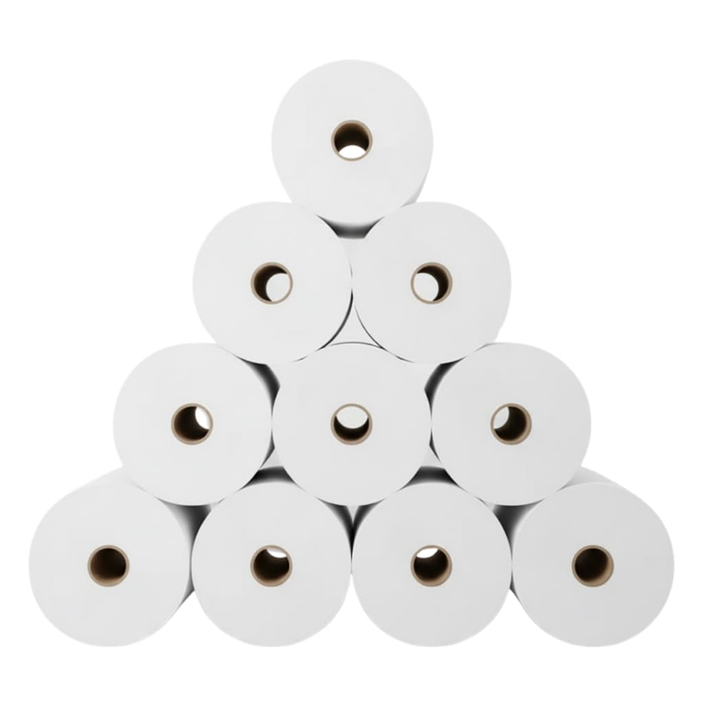 Kit 30 Bobinas Térmicas 57mm x 360m Para Relógio De Ponto REP Impressão Alta Durabilidade
