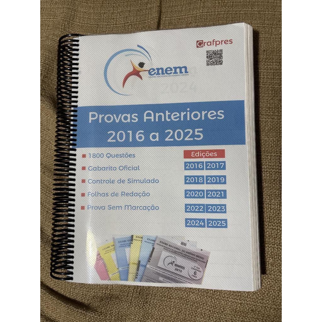 Enem Provas Anteriores de 2016 a 2025 + gabarito