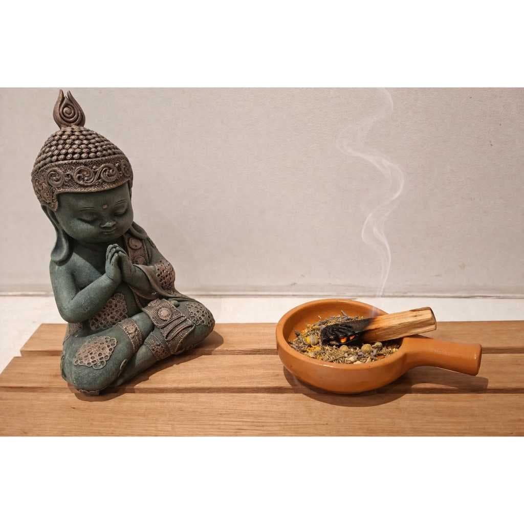 Incensário Queimador de Ervas e Palo Santo (Panelinha Cumbuca) Defumador de Cerâmica