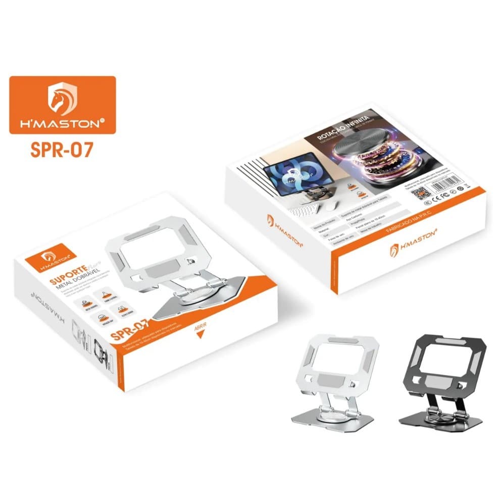 H'Maston SPR07 Suporte para Notebook, Tablet  Alumínio 360° Ajustável