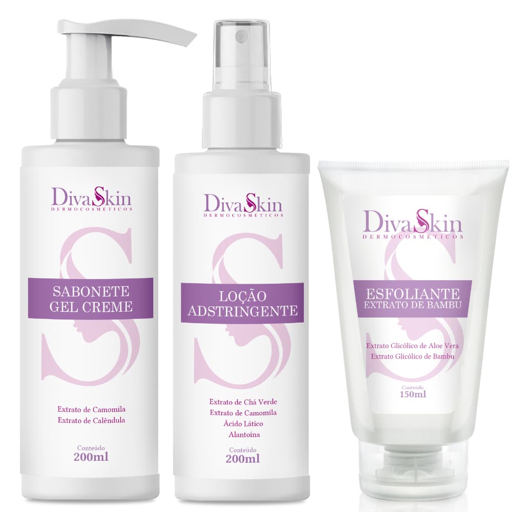 Kit Skin Care limpeza de pele home care -Diva Skin