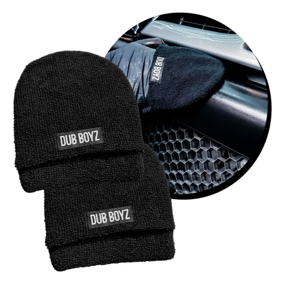 Aplicador de Microfibra Dub Jack 2un Dub Boyz Preto Automotivo Ideal para Cera Polimento e Acabamento
