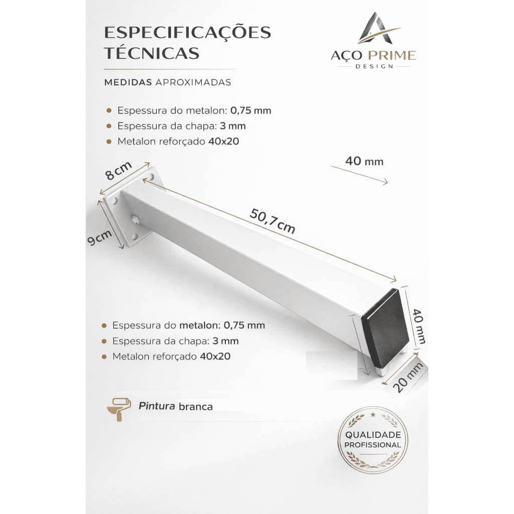 Grapa Suporte Para Pia De Parafusar  Com Pintura Branco Para Bancada Tanque