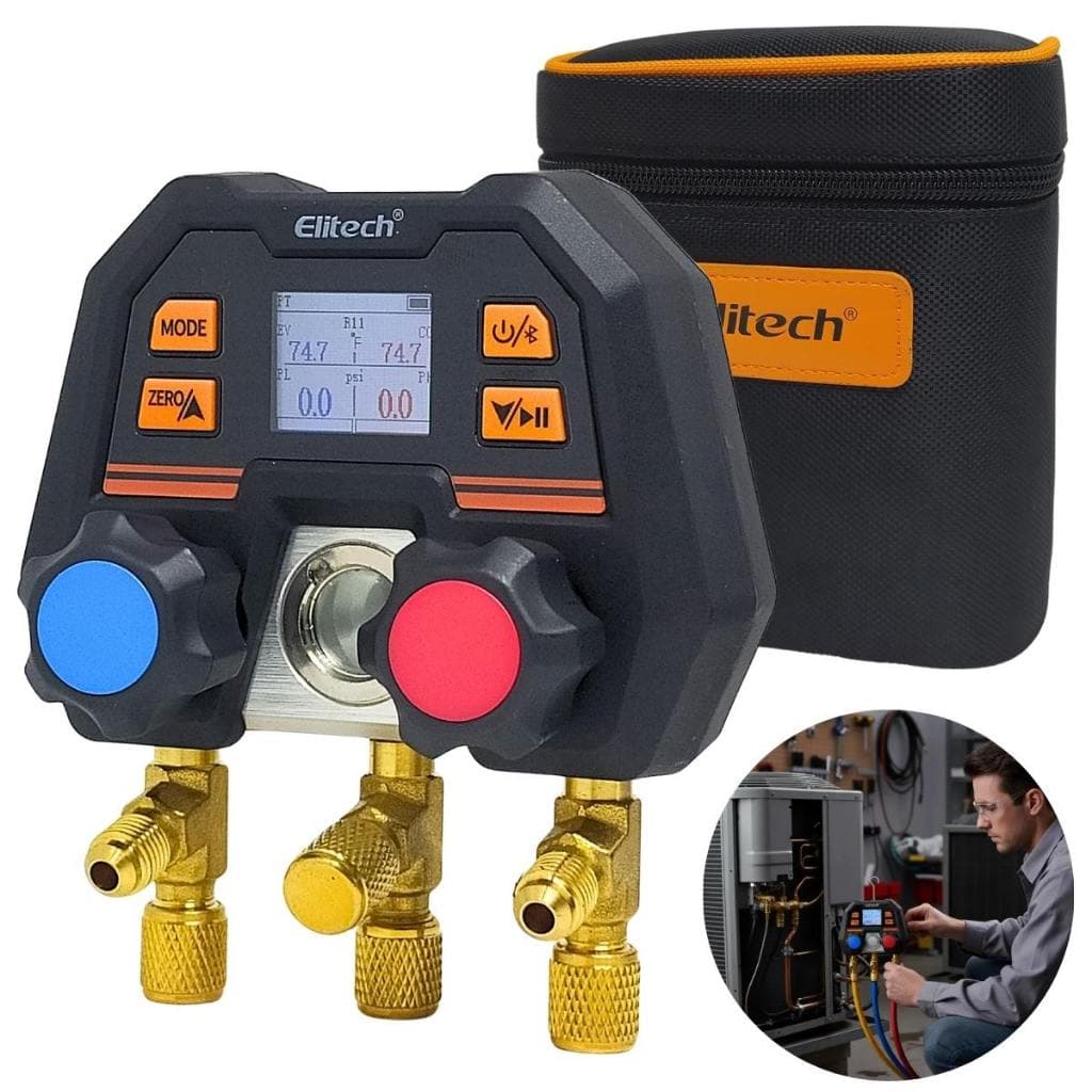 Manifold Para Ar Condicionado Digital Ms100 Plus 2 Vias Elitech