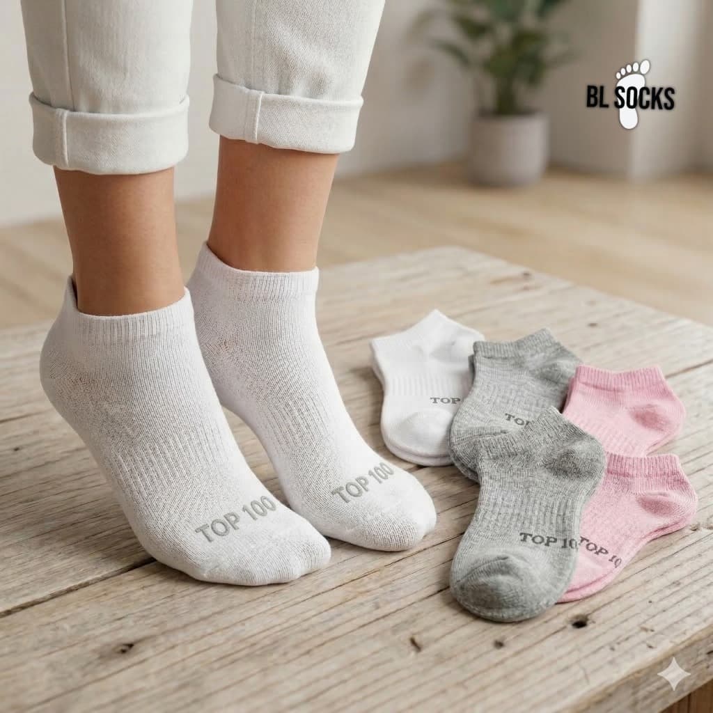 Kit 24 Pares Meia Feminina Mulher Soquete/Cano Médio Direto da Fábrica 100% Algodão