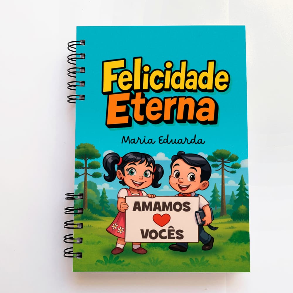 Caderno e 1 Boton Infantil para o congresso JW Felicidade eterna, colorir, atividades.