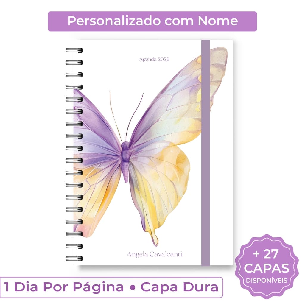 Agenda Feminina 2027 Personalizada Com Nome | Um Dia Por Página | Planejamento Diário
