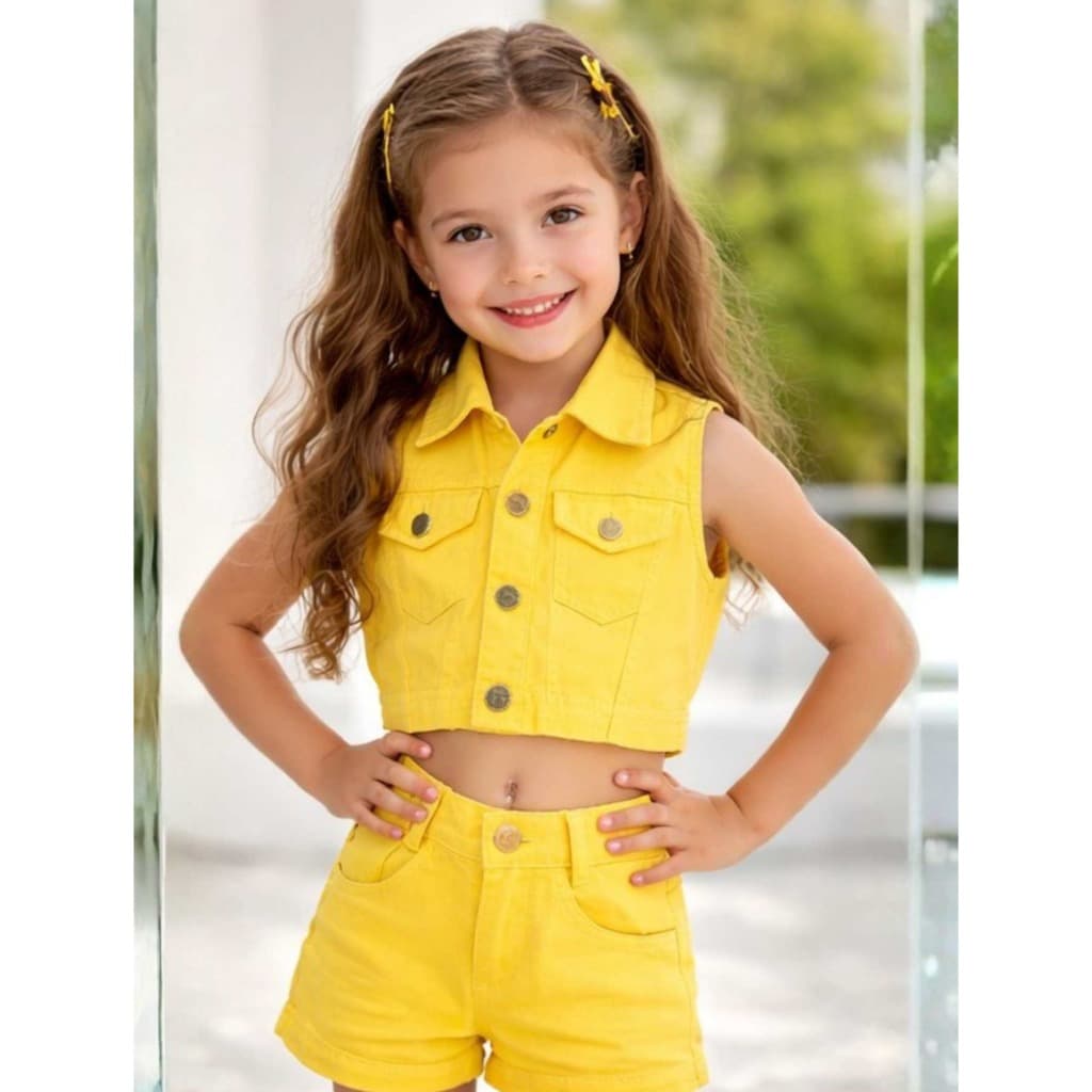 Conjunto croppet Short color Tendendia para o verão
