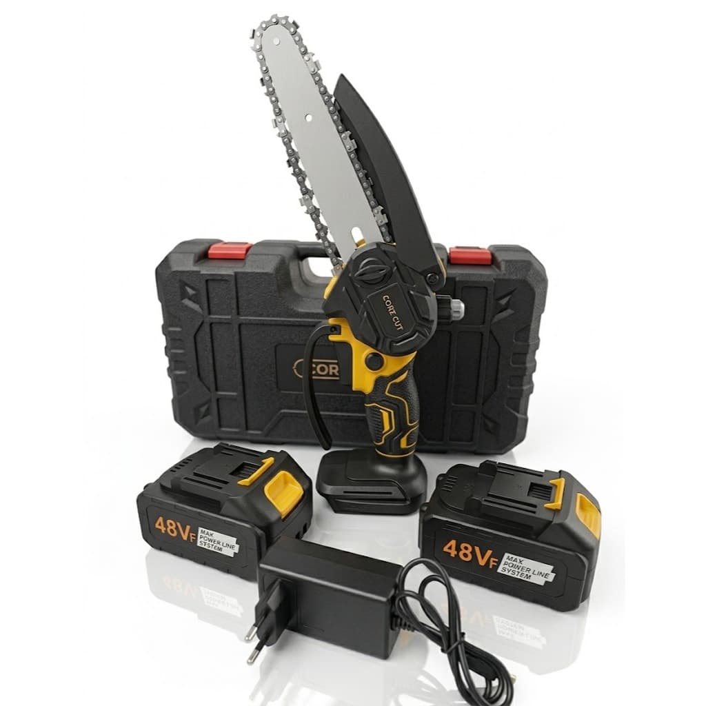 mini moto serra de 6 polegada com 2 bateria de 48v recarregavel 15cm de corte com maleta