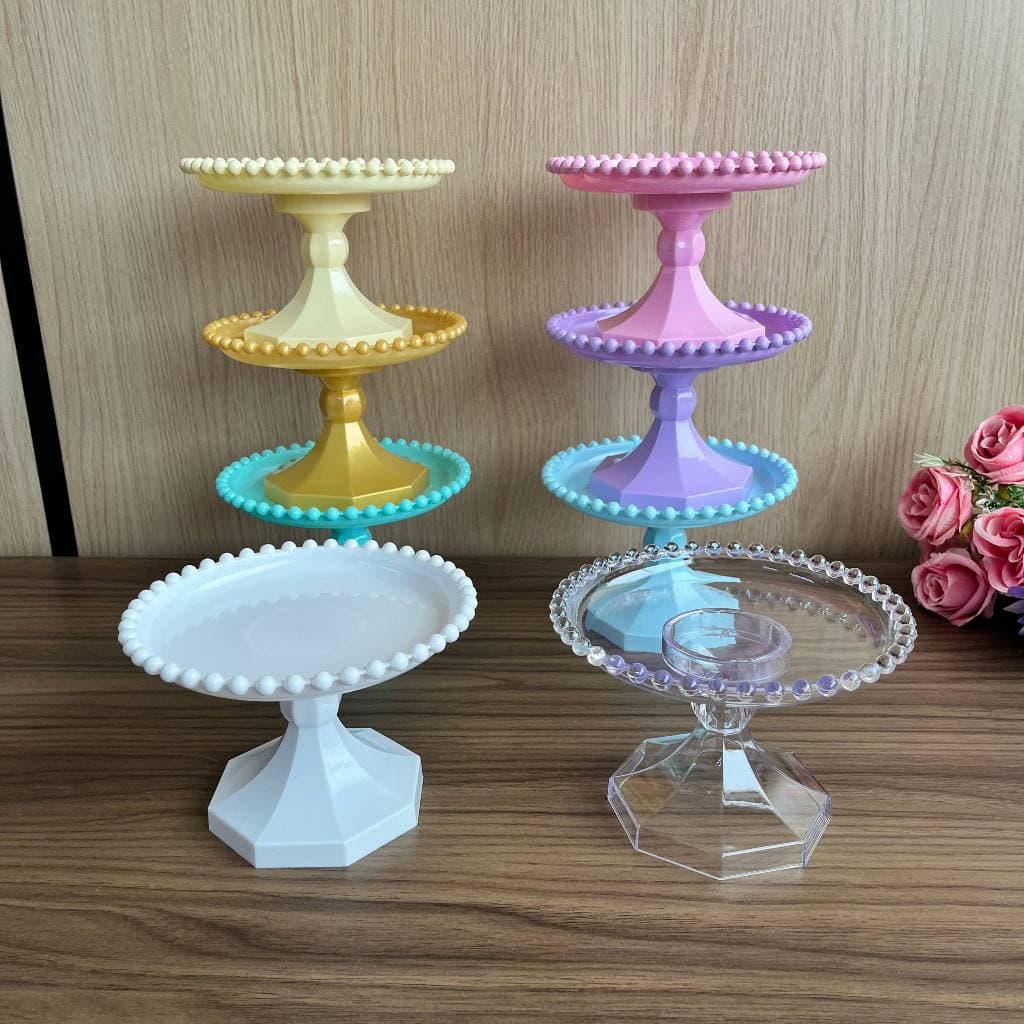MINI BOLEIRA PEROLA TAMANHO 15CM  TRANSPARENTE OU BRANCA UNID OU MAIS
