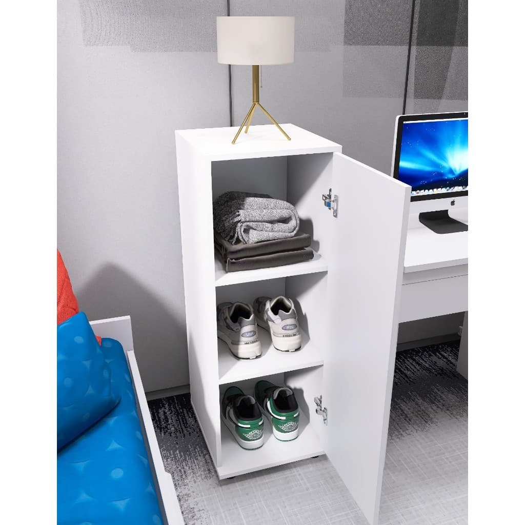 Armário Multifuncional Branco 1 Porta Organizador