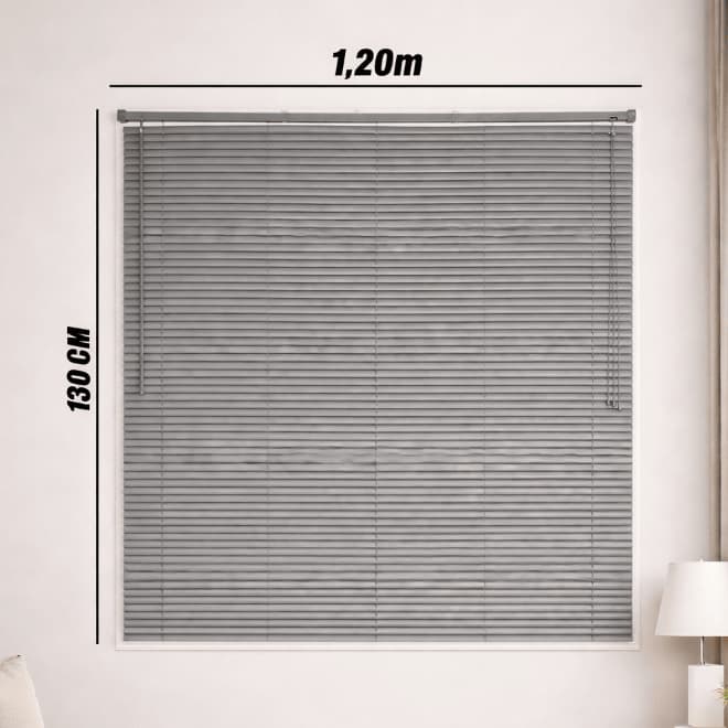 Persiana Horizontal 1,20x1,30mt PVC 25mm Sala Quarto Escritório Janela
