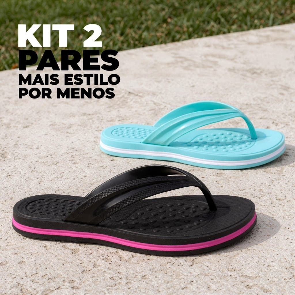 Kit 2 Sandália Feminina Leve e Perfeita para o Verão