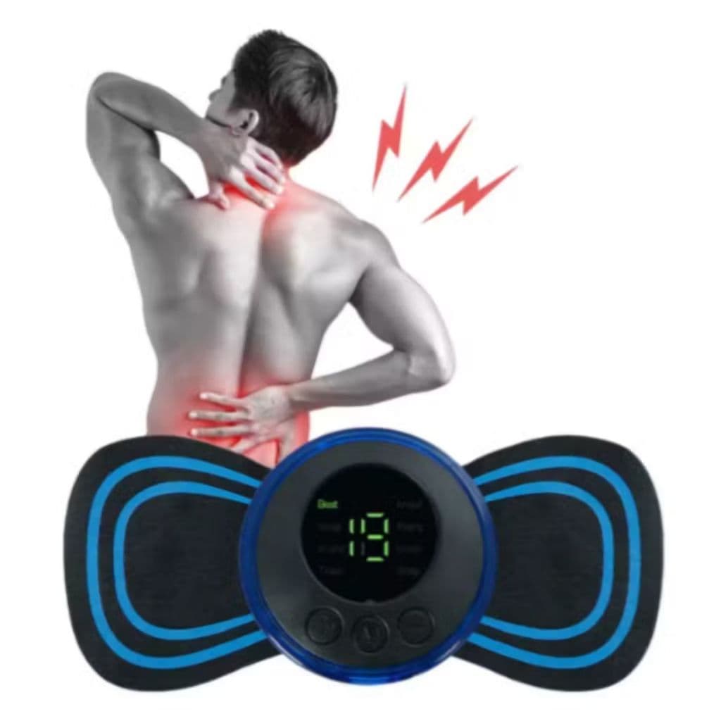 Mini Massageador Portátil Recarregável  8 Modos 19 Intensidades Alívio Muscular Corpo Pescoço Lombar