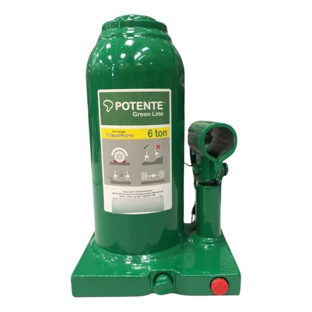 Macaco Hidráulico Garrafa 6 Ton Green Line 0106gar06gl Potente Brasil