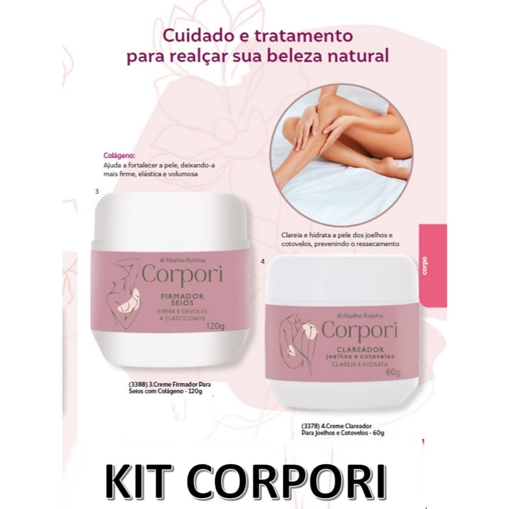 Creme Firmador Para Os Seios + Creme Clareador Corpori - Abelha Rainha.