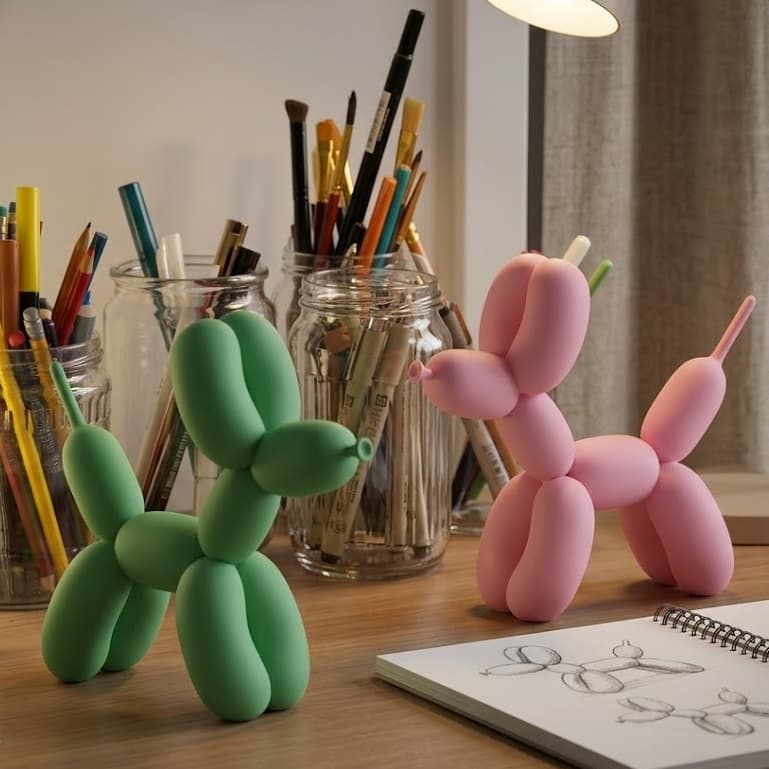 Cachorro Balão Decorativo – Estátua Divertida Estilo Balão | Decoração Criativa