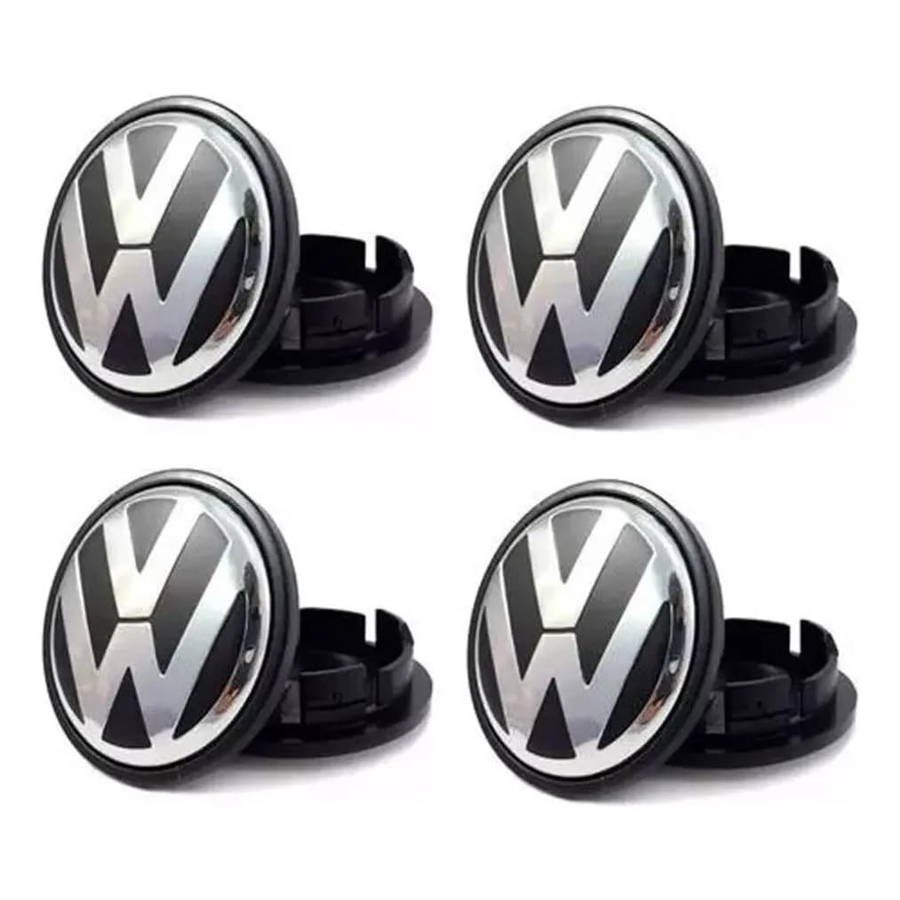 4 Calotinhas Miolo Tampa Centro Roda Scorro 55mm Volkswagen