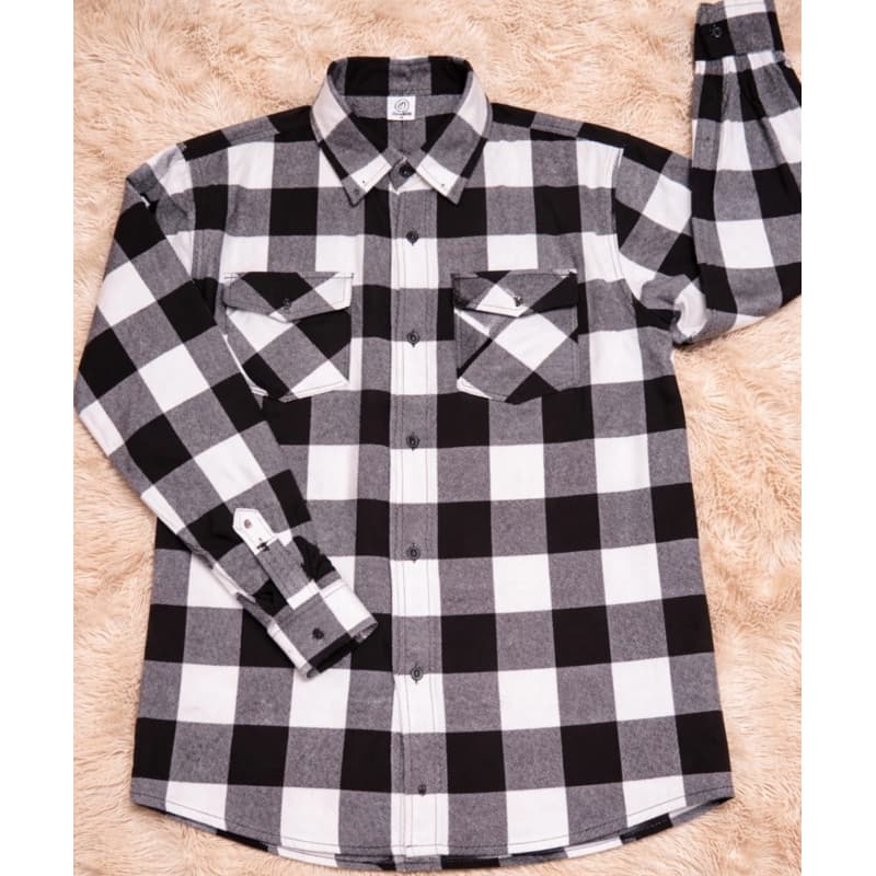 Camisa Masculina Xadrez Flanelada blusa de manga longa