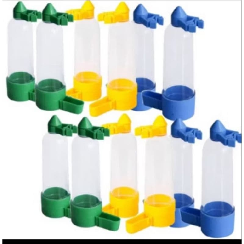 bebedouro médio 100ml para pássaros kit c 3 unidades