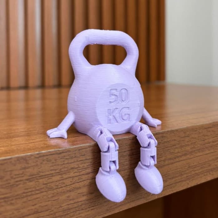 Kettlebell Decorativo Articulado Peso Decoração Fitness | Enfeite Academia Home Gym Escritório Sala | Decoração Musculaç