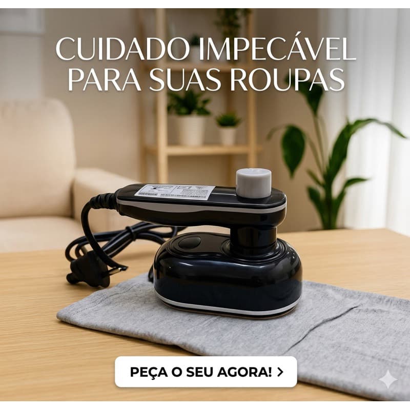 Ferro De Passar Portátil Bivolt Vapor Viagem Mini Roupas Compacto Casa