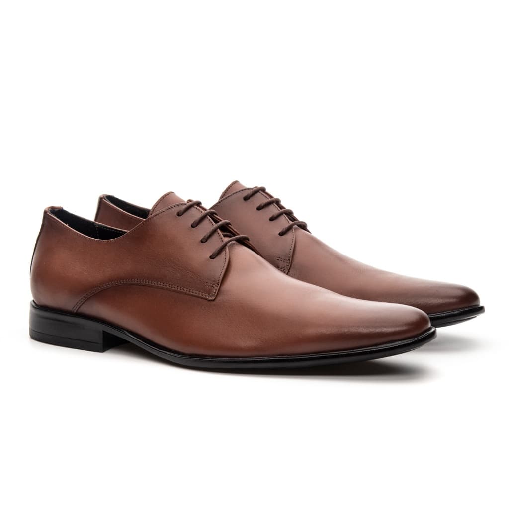 Sapato Social Masculino Cano e Gaspea Couro Legitimo Conforto Estilo