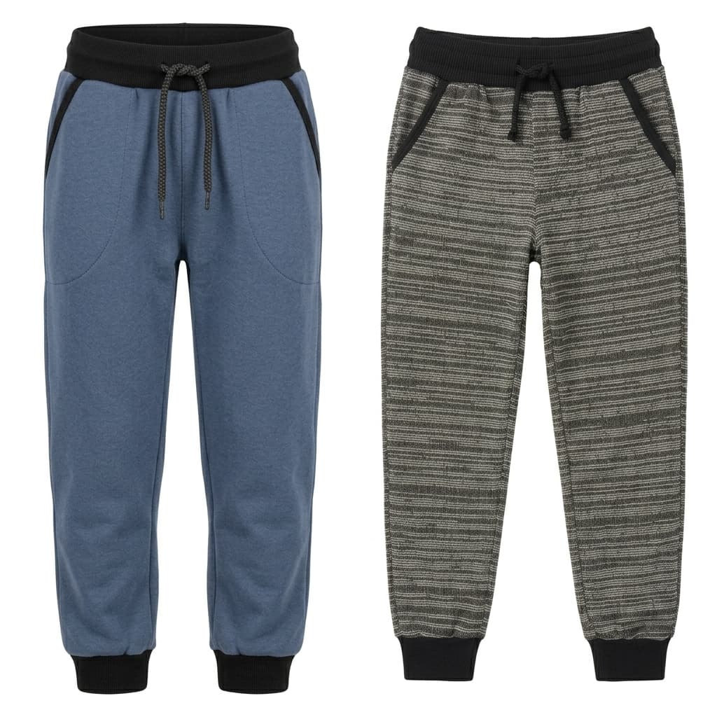 Kit 2 Calças Infantis De Moletom Peluciado Calça Flanelada Para Escola Unissex