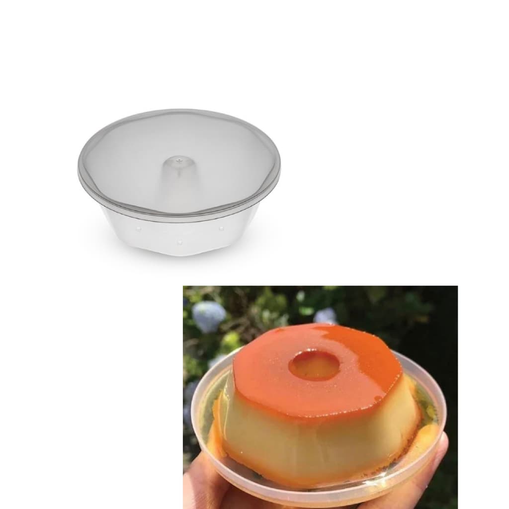 Kit 10 Formas de Pudim Descartável 120ml Confeitaria Resistente ao Microondas e Freezer