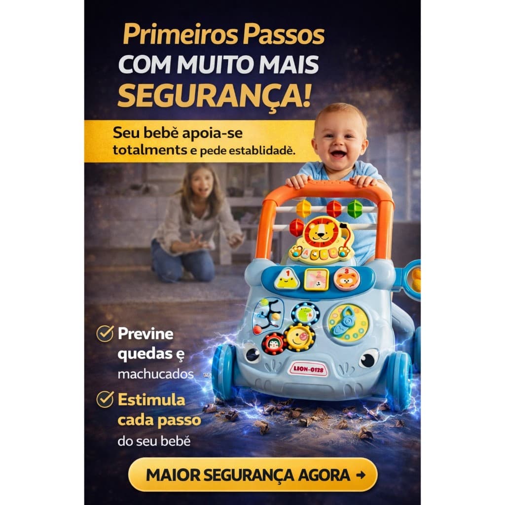 Andador Infantil Musical Educativo com Atividades Interativas | Brinquedo Seguro para Desenvolvimento Motor e Aprendizad