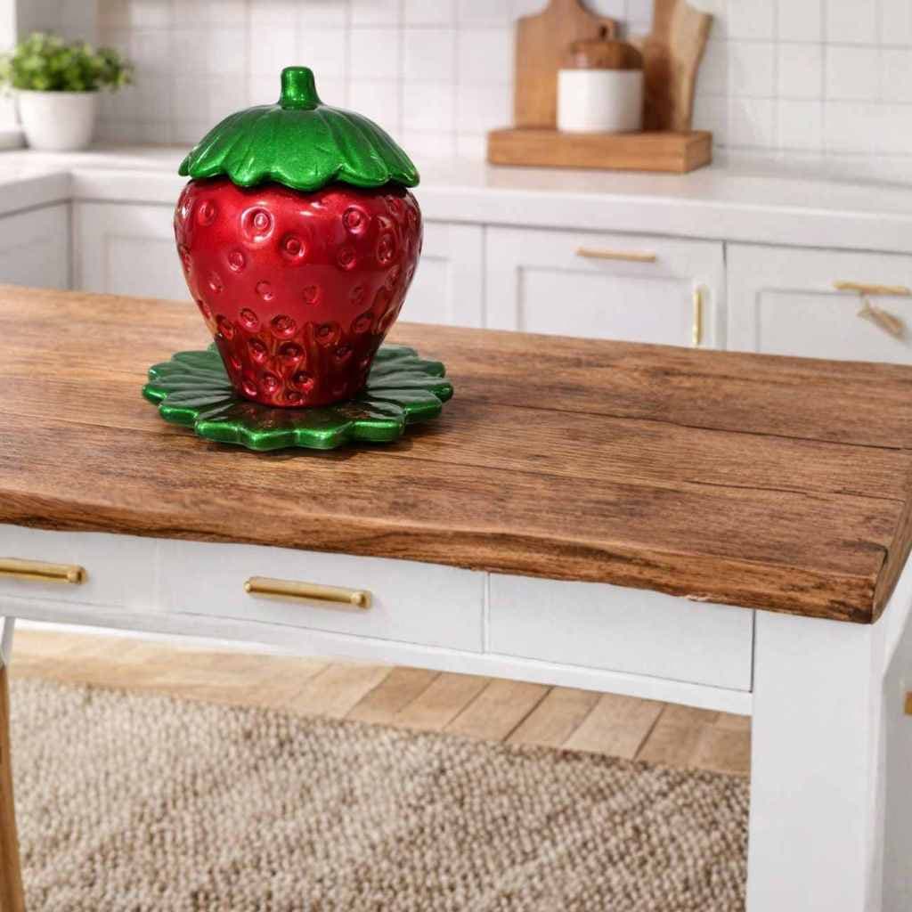 Pote de Morango Cerâmica Decoração