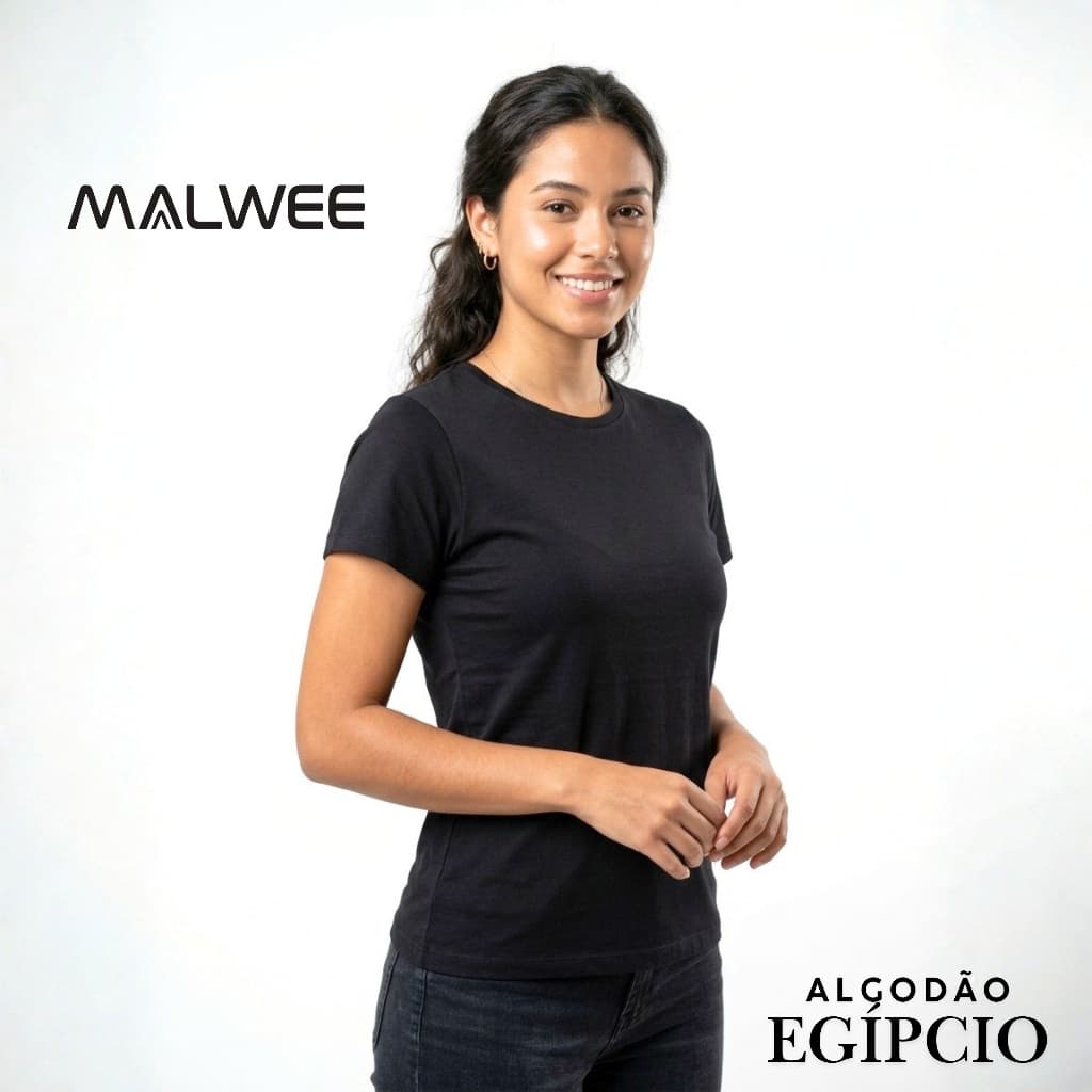 Blusa Baby Look Lisa 100% Algodão Premium Feminina Malwee - 4499