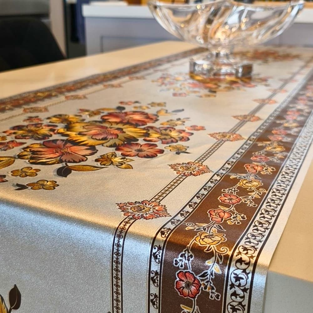 Caminho de Mesa Trilho Passadeira Retangular Toalha Estampada 4 ou 6 Lugares Decorativa