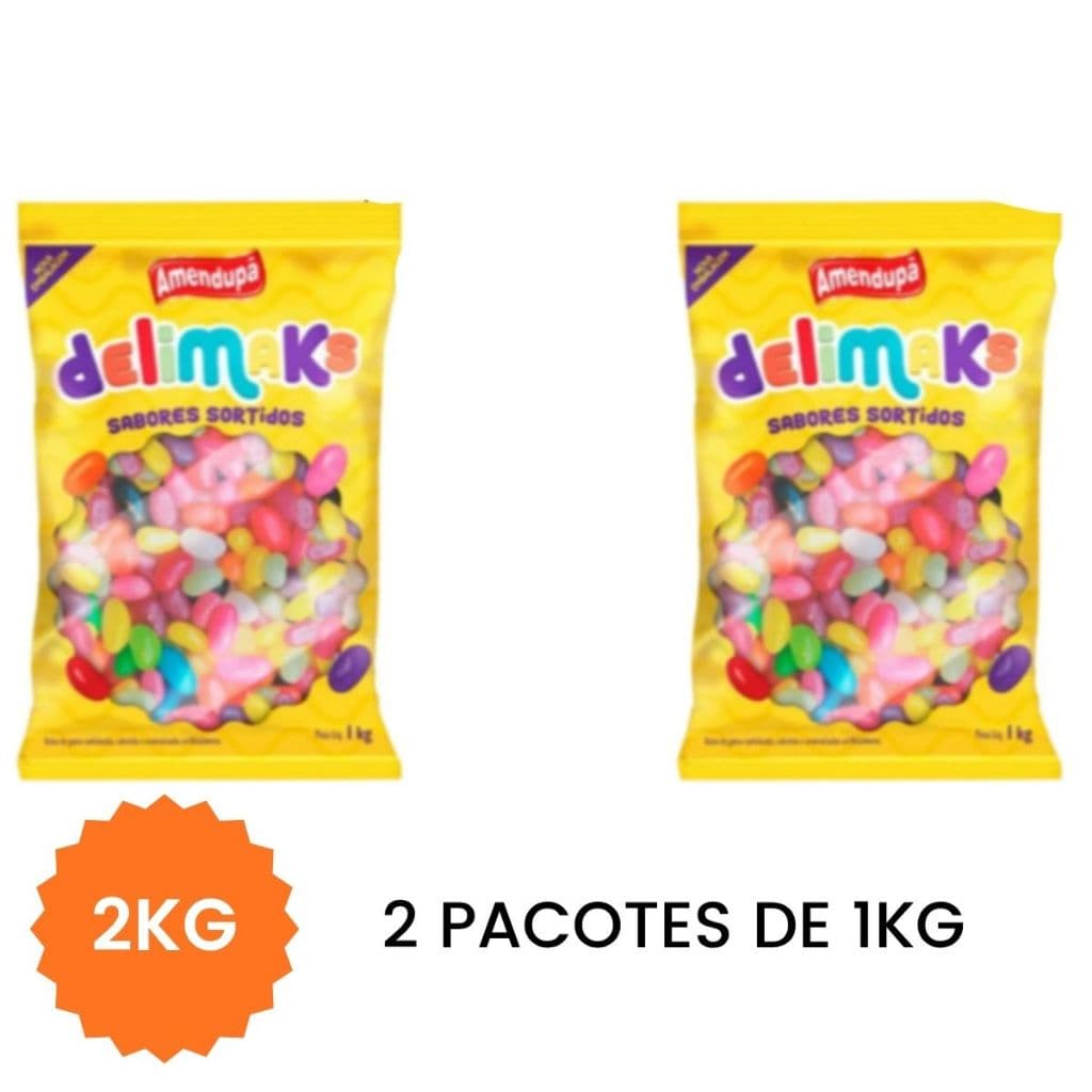 Kit 2kg - Jujuba Sortidas - Delimaks - Festas e Lembrancinhas - Amendupã