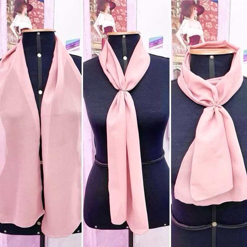 Echarpe Chiffon Rosê/nude - Padrão uniforme / empresas/igrejas/congressos/eventos