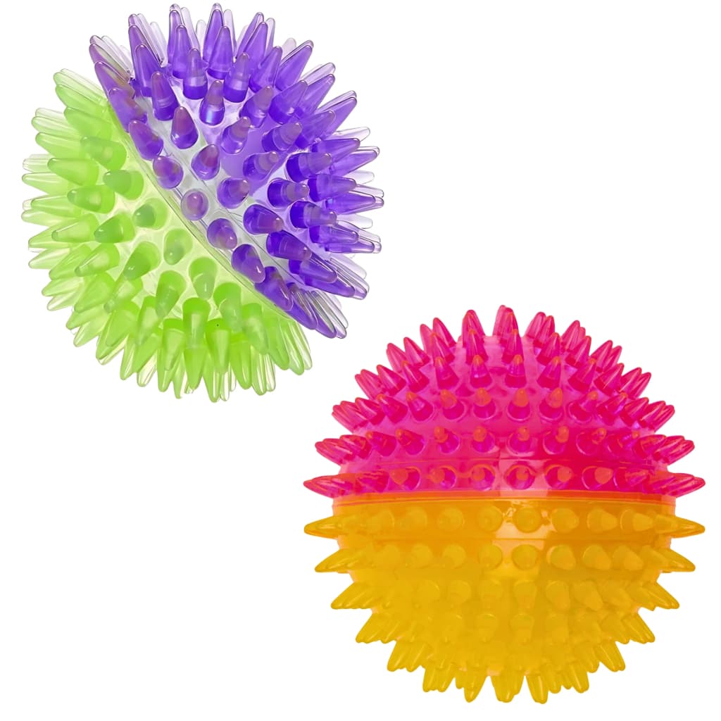 Kit 2 Brinquedo Bolinhas Interativas Para Cães Com Apito Anti Estresse 6cm - Jambo Pet
