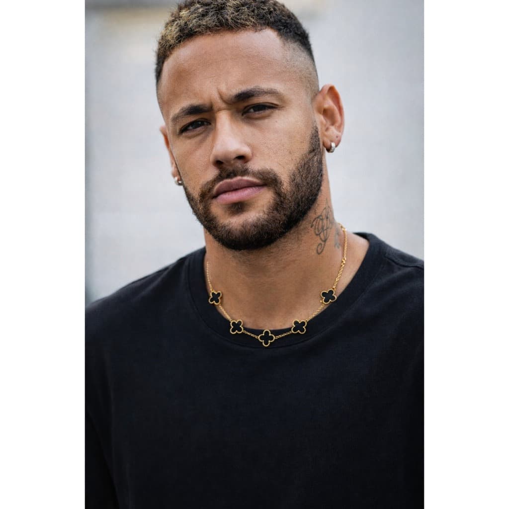 Colar 5 Trevos Luxo Elegante Neymar e Virginia D43