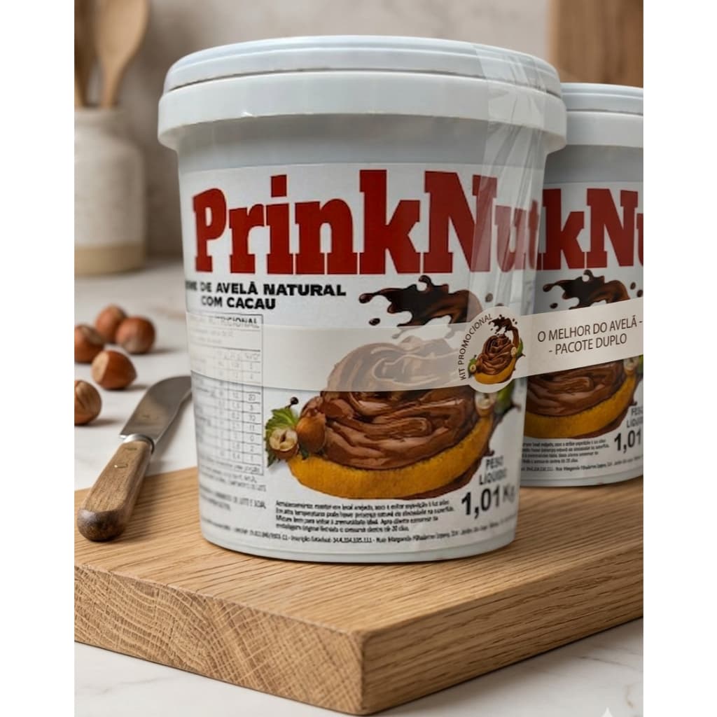 Kit 2 Unidades PrinkNut Creme de Avelã 1kg – O Melhor Preço!!!
