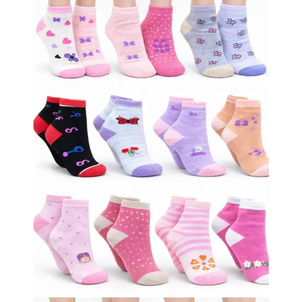 Kit Pares Meias Infantil Estampada Menina  e Menino Algodão Inverno