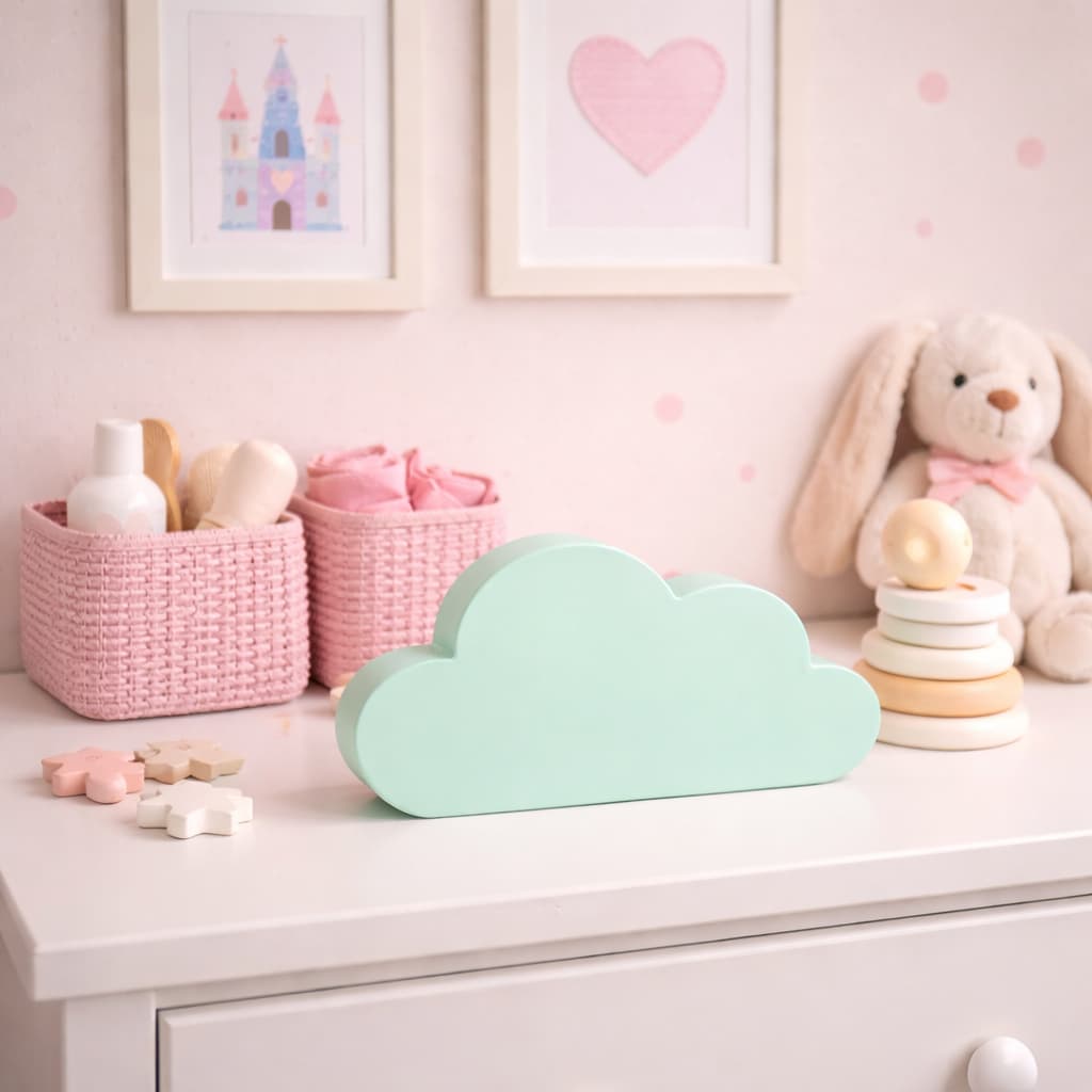 Decoração Nuvem Em Madeira Mdf Para Quarto Bebe Infantil Para Mesa Prateleira