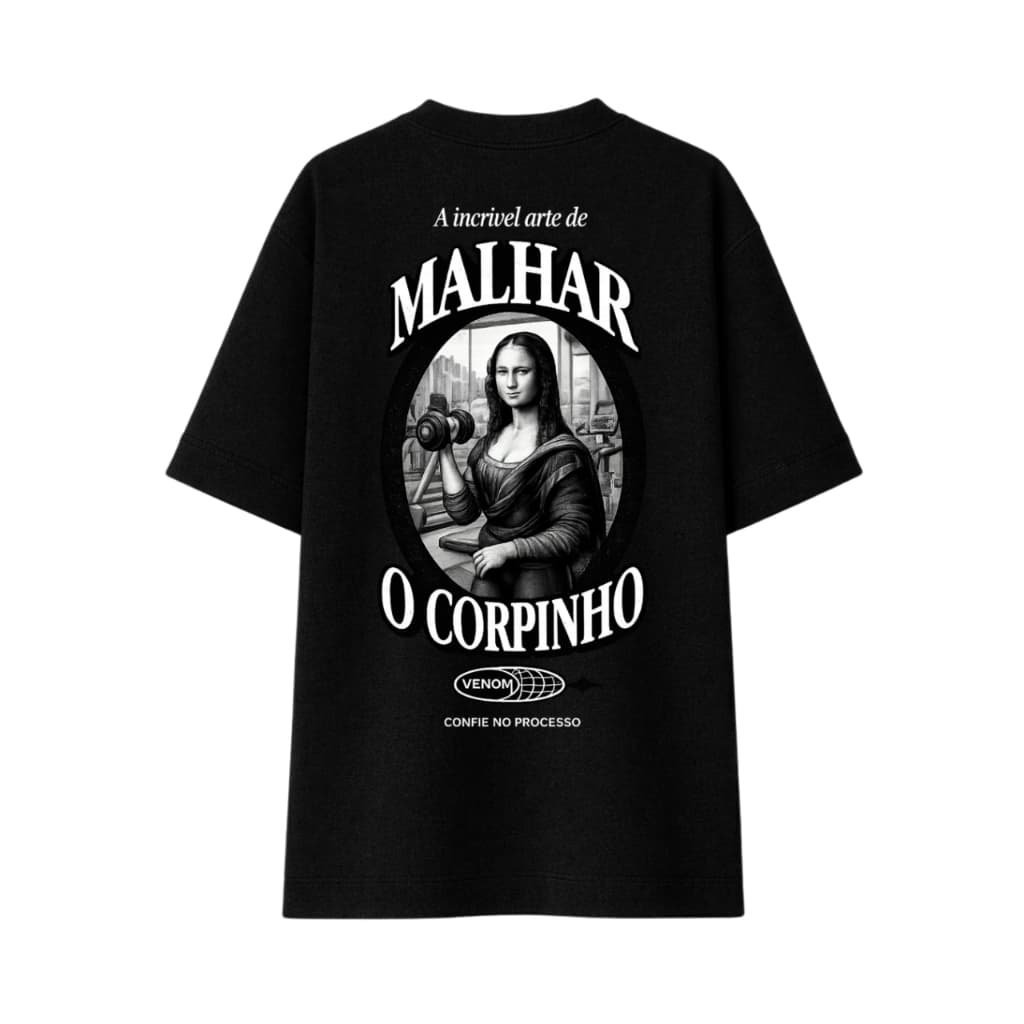 Camiseta Oversized Básica Streetwear Estampada - MONALISA