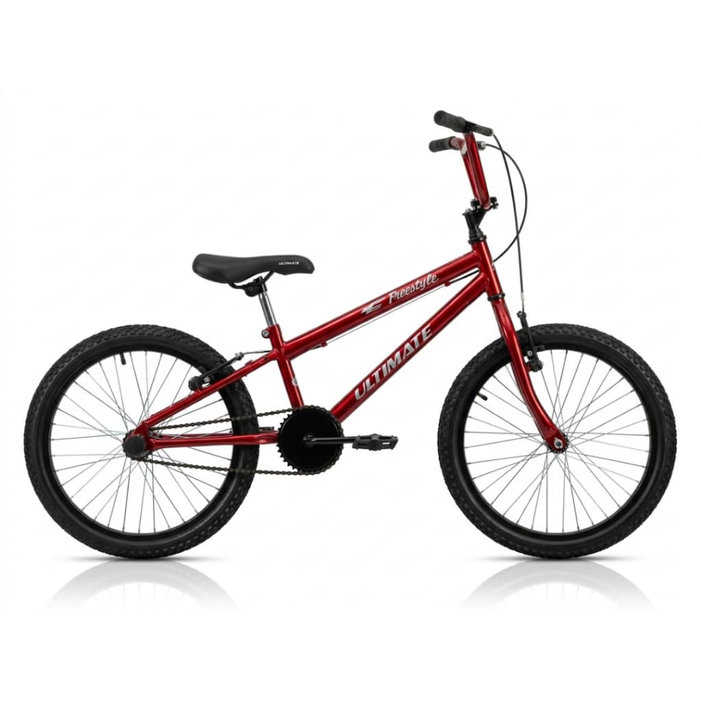 Bicicleta Aro 20 Cross Bmx FreeStyle Infantil Juvenil Freio V-brake Vermelha Ultimate