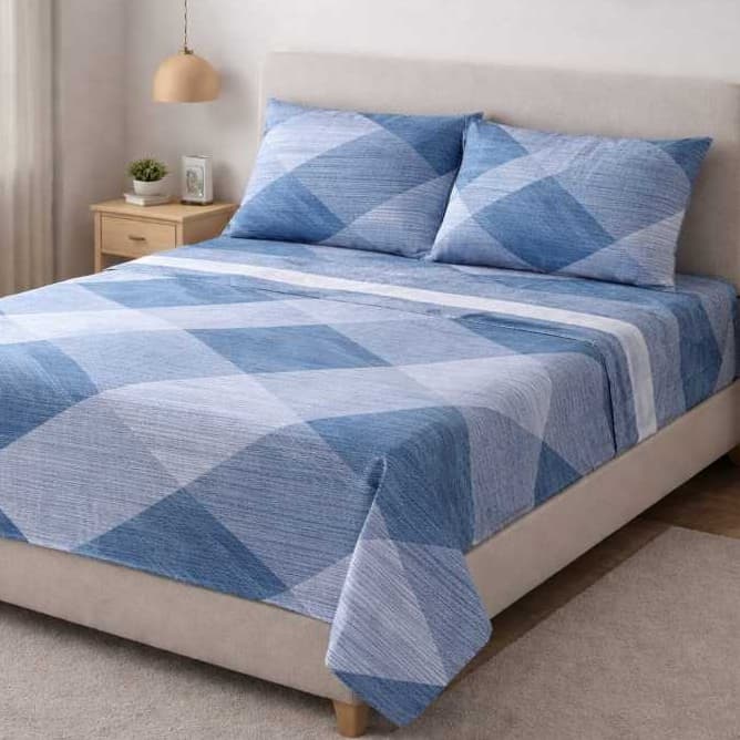 Jogo de Cama Supercal Queen com fronha 100% Poliéster Corttex