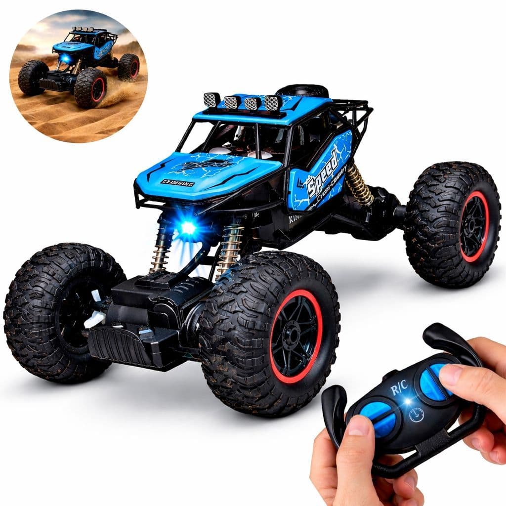 Carrinho Controle Remoto Grande Monster Crawler Para Terra Veloz Menino Brinquedo