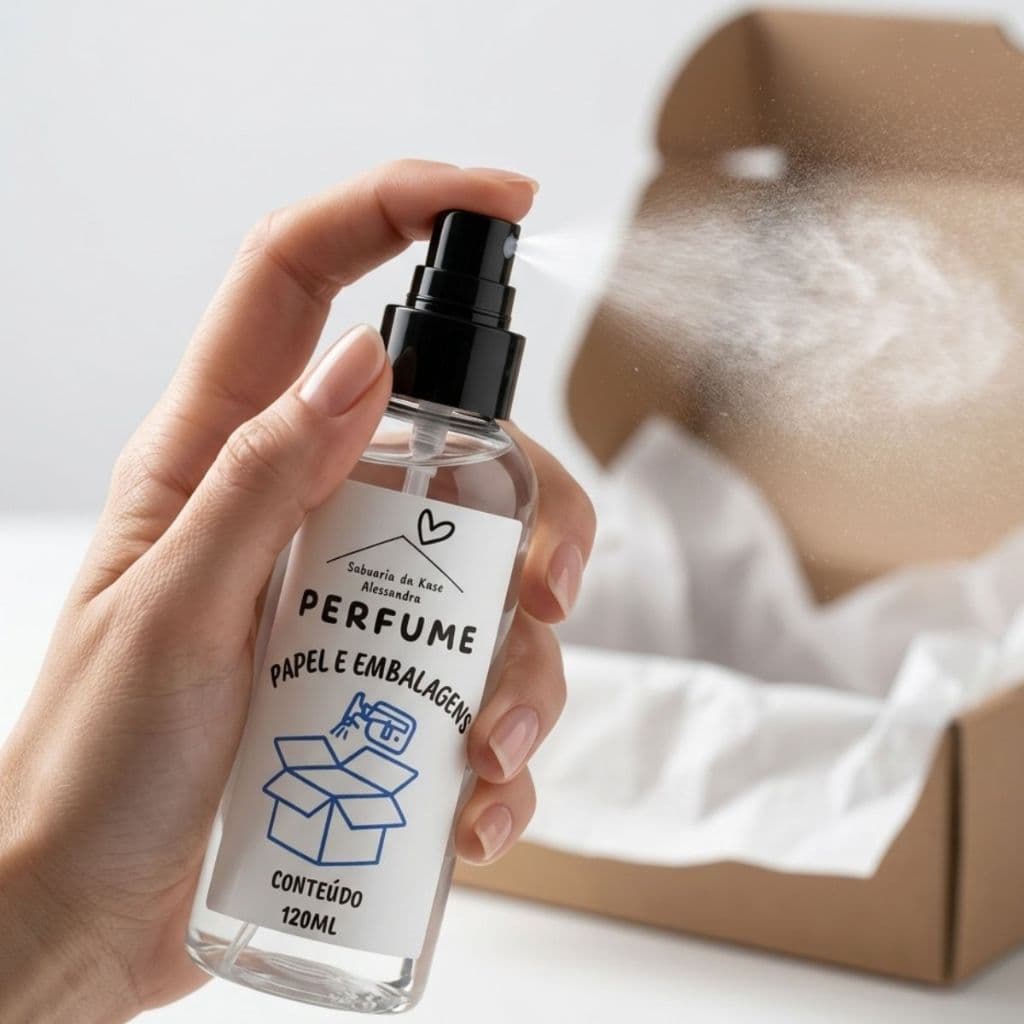 Cheirinho para Embalagens Perfume Para Loja Papel Encomendas Aroma Duradouro Spray 60 a 120ML