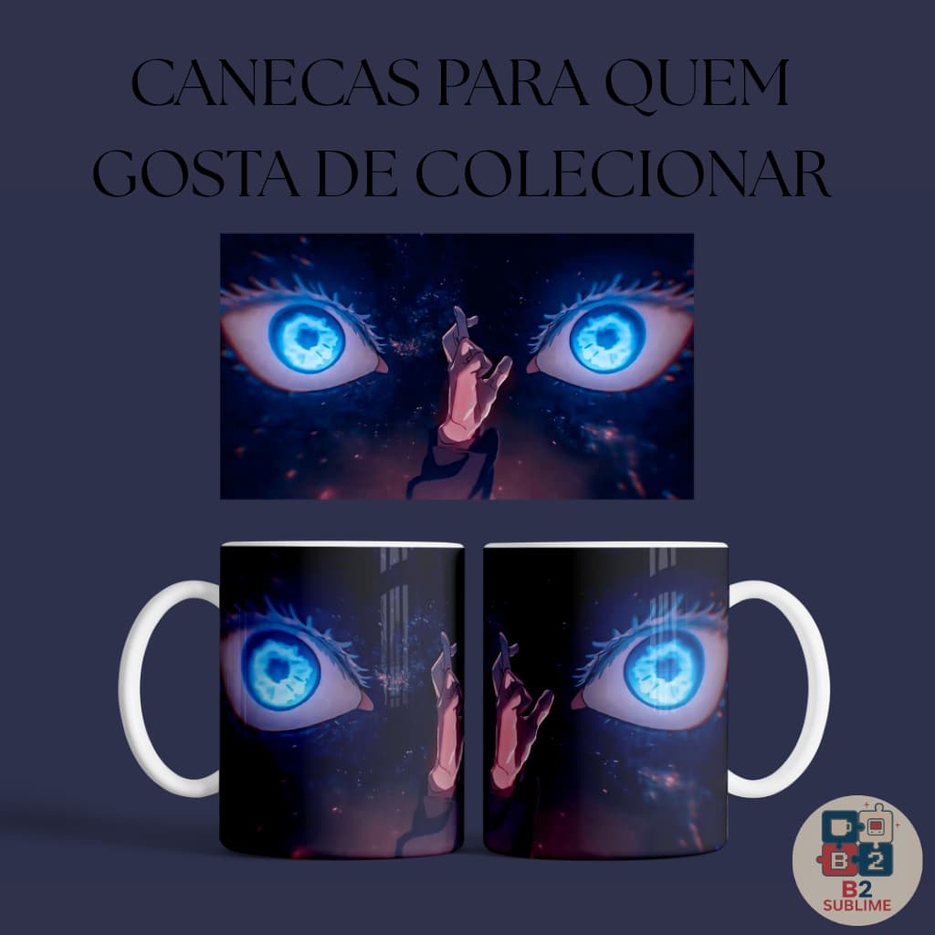 Caneca Cerâmica Premium 325ML | 1 UN | Personalizada Satoru Gojo - Presente, Lembrança Geek Criativo