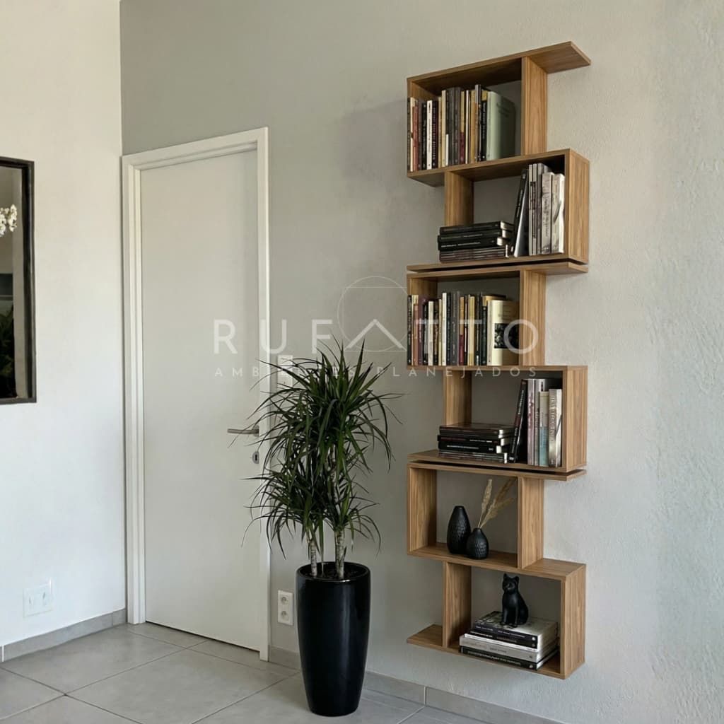 Kit 3 Estantes para Livros Nicho Livreiro Organizador Multiuso Casa e Escritório Vertical