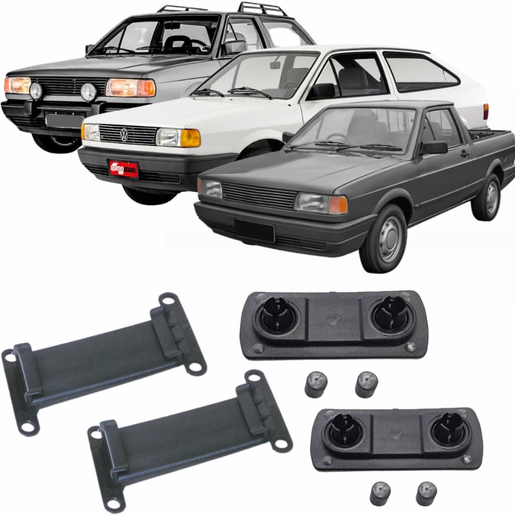 Kit Suporte + Guia Parachoque Dianteiro Gol Voyage Parati Saveiro 1980 a 1994