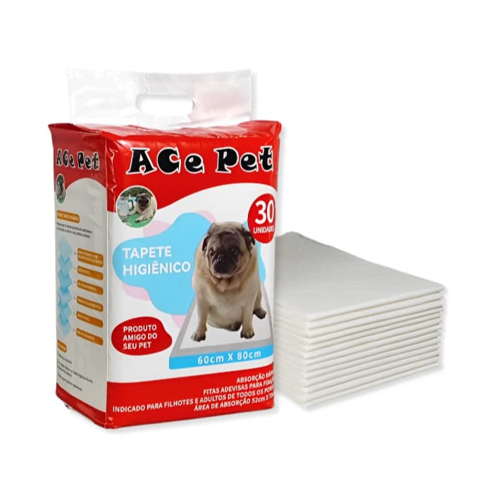 Tapete Higienico p/cães 30 Unid.tamanho 60x80cm,ACE PET