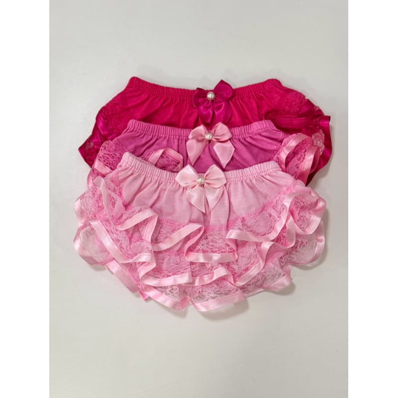 KIT 3 CALCINHAS BUNDA RICA TONS DE ROSA
